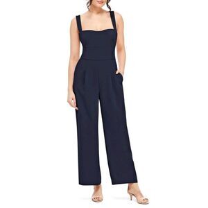 Gal Meets Glam Collection Women's Size 10 Navy Blue Jumpsuit Sleeveless